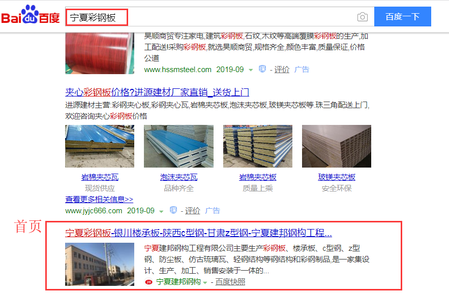 钢材行业seo关键词快速排名优化案例